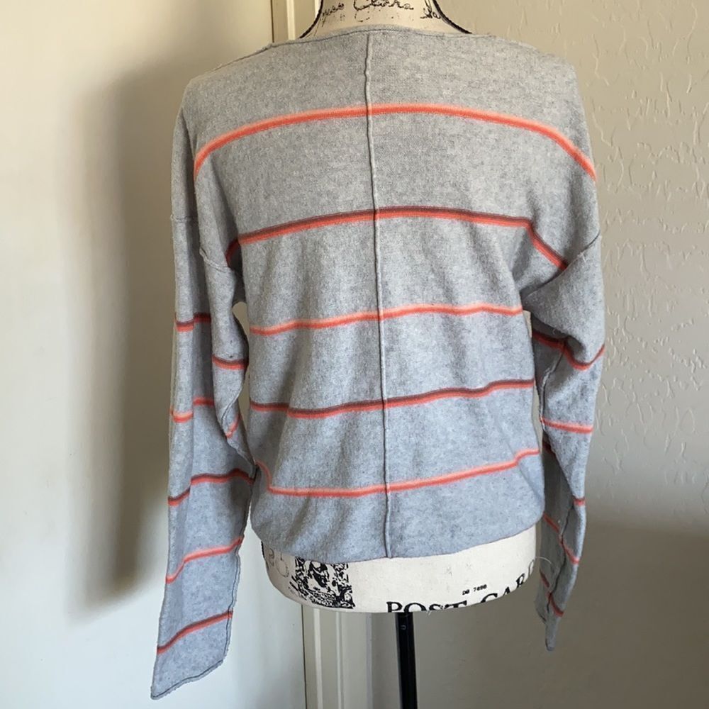 Free People Gray Stripe Sweater - Picture 6 of 14